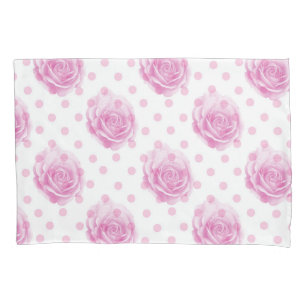Pretty pink roses pillowcase