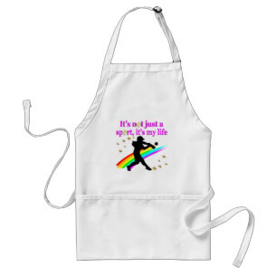 PRETTY PINK SOFTBALL IS MY LIFE DESIGN STANDARD APRON