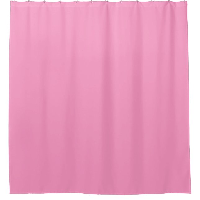 Pretty Pink Solid Colour Shower Curtain (Front)