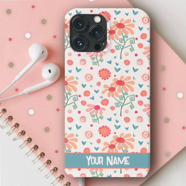 Pretty Pink Spring  Flowers Pattern Inspirivity  Case-Mate iPhone Case (Creator Uploaded)