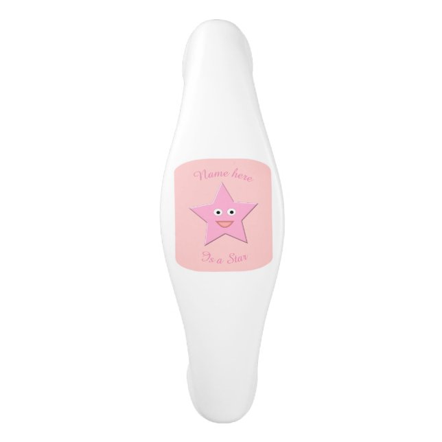 Pretty Pink Star Custom Cabinet Pull (Front)