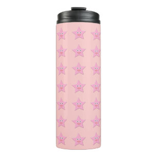 Pretty Pink Star Thermal Tumbler