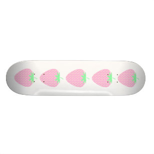 Pretty Pink Strawberry. Skateboard