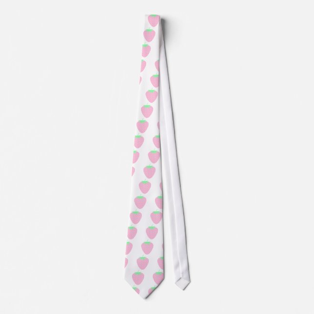 Pretty Pink Strawberry. Tie (Front)