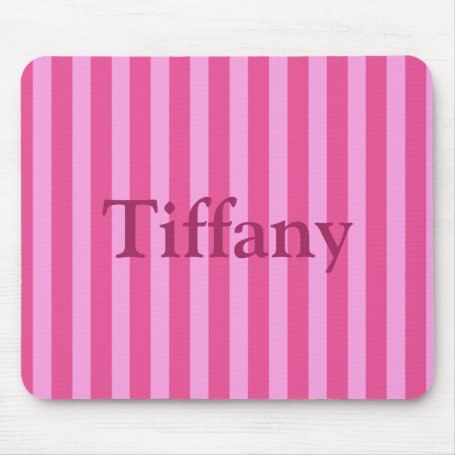 Pretty Pink Stripes Mouse Mat (Front)