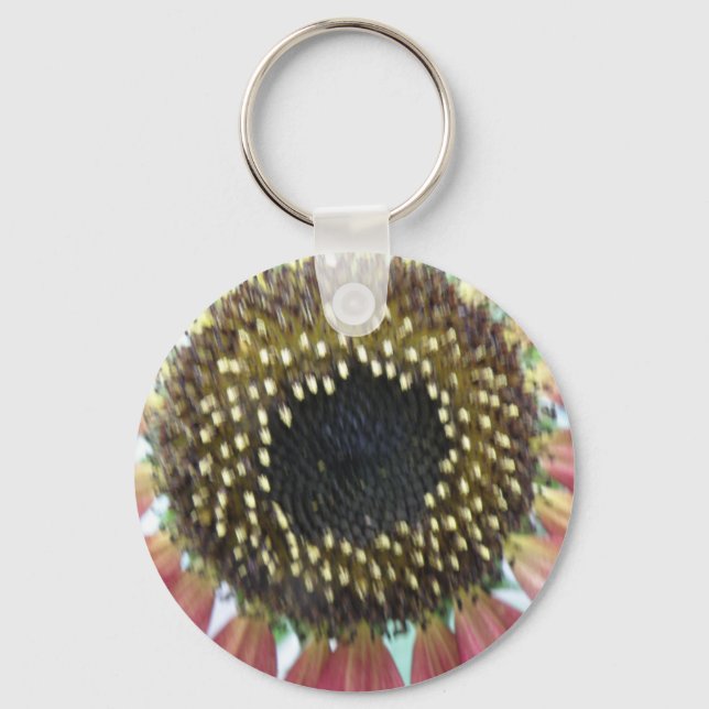 Pretty Pink Sunflower Keychain (Front)