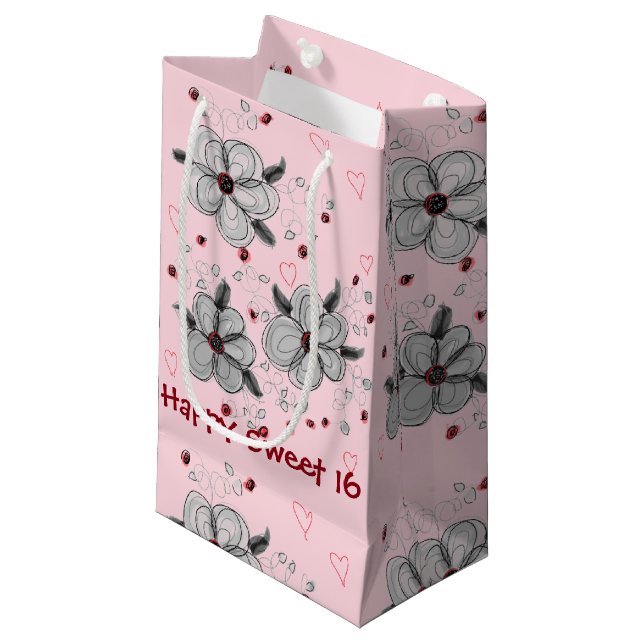 Pretty Pink Sweet 16 Birthday Bag (Front Angled)