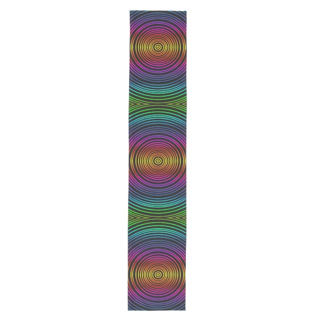 Pretty pink target pattern + your backgr. & ideas medium table runner (Front)