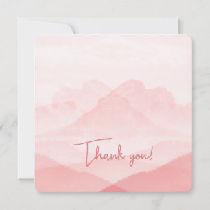 Pretty Pink Thank you Holiday Card