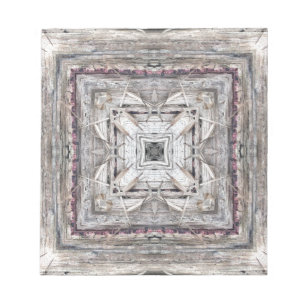 Pretty Pink Tinged Aztec Inspired Pattern Notepad