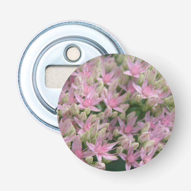 Pretty Pink Tropical Flowers Bottle Opener (Front)