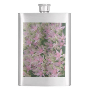 Pretty Pink Tropical Flowers Flask