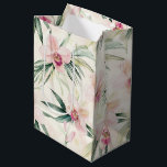 Pretty Pink Tropical Orchid Flowers Bridal Shower Medium Gift Bag<br><div class="desc">Pretty Pink Tropical Orchid Flowers Wedding Bridal Shower</div>