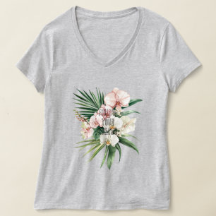 Pretty Pink Tropical Orchid Flowers T-Shirt