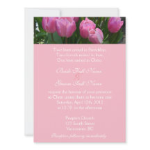 Pretty pink tulip flowers Christian wedding