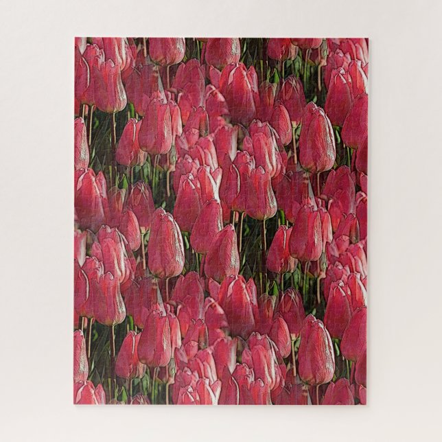 Pretty Pink Tulips Jigsaw Puzzle (Vertical)
