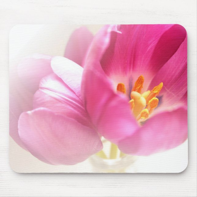 Pretty Pink Tulips Mouse Mat (Front)