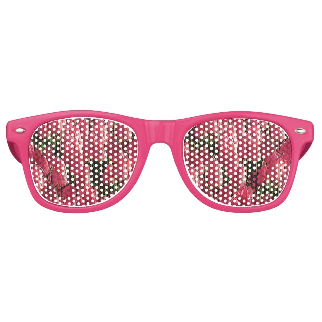 Pretty Pink Tulips Retro Sunglasses (Front)