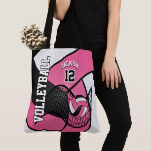 Pretty Pink Volleyball Tote Bag