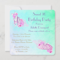 Pretty Pink Watercolor Ballet Theme Birthday