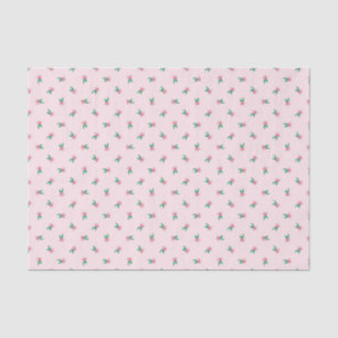 Pretty Pink Watercolor Ditsy Flowers Pattern Tissue Paper