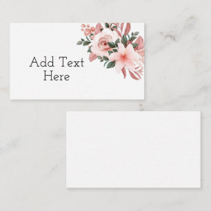 Pretty Pink Watercolor Flowers  Enclosure Card