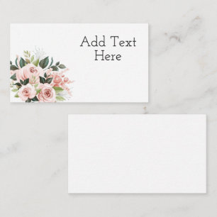 Pretty Pink Watercolor Flowers  Enclosure Card