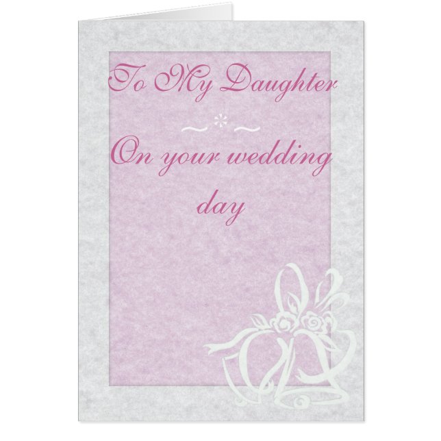 Pretty Pink Wedding Card (Front)