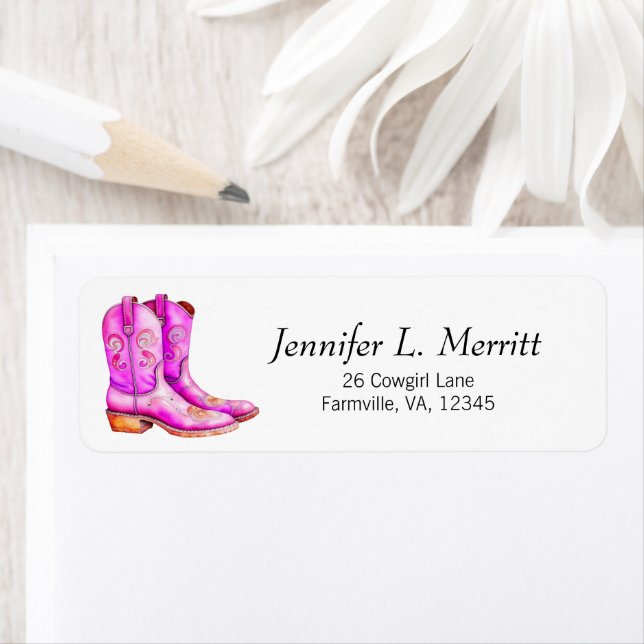 Pretty Pink Western Cowgirl Rodeo Boots Farm Life (Insitu)