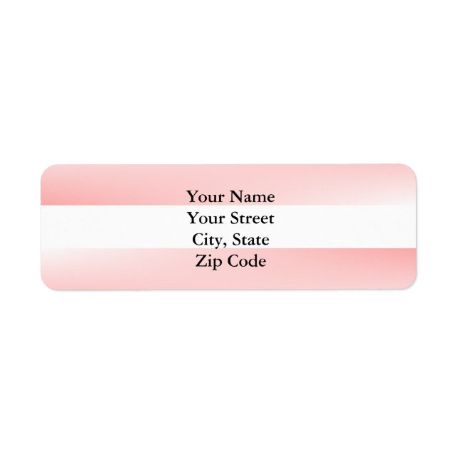 Pretty Pink White Striped Label (Front)