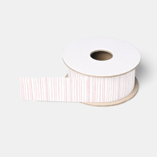 Pretty Pink White Stripes Grosgrain Ribbon