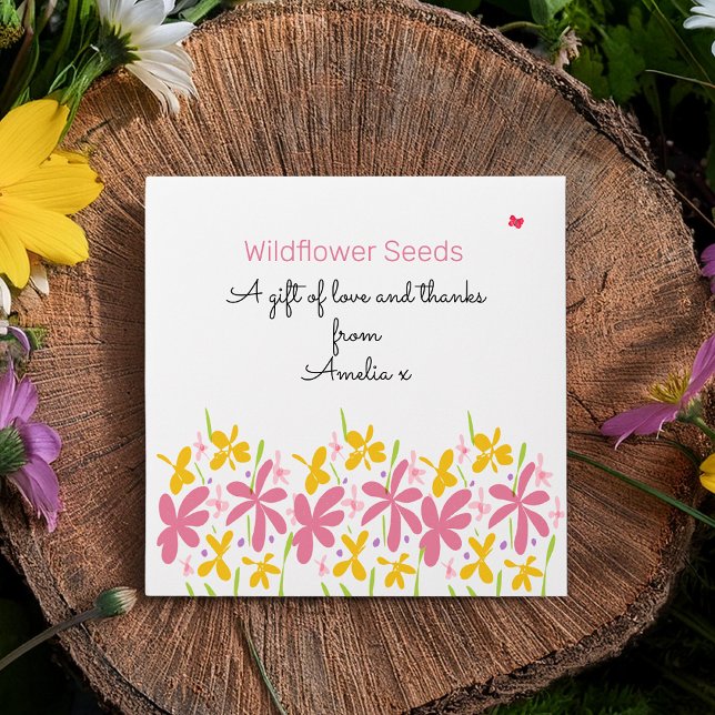 Pretty Pink Wildflower Baby in Bloom Personalised Envelope (Creator Uploaded)