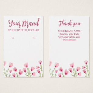 Pretty Pink Wildflowers Earring Display