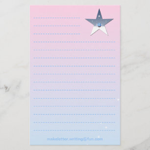 Pretty Pink Writing Paper for Children