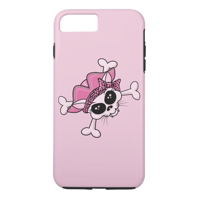 Pretty Pirate Kitty Skull Case-Mate iPhone Case (Back)