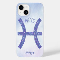 Pretty Pisces Astrology Sign Personalised Purple