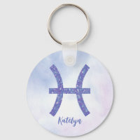 Pretty Pisces Astrology Sign Personalised Purple