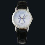 Pretty Pisces Astrology Sign Personalised Watch<br><div class="desc">This pretty purple and lavender Pisces watch features your astrological sign from the Zodiac in a beautiful sparkle like the constellations. Customise this cute wristwatch gift with your name in cursive script for someone with a birthday in late February or early March.</div>
