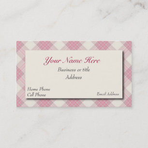Pretty Plaid Business Card