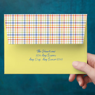Pretty Plaid Envelopes in Trending Spring Colours