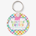 Pretty Plaid Happy Easter Personalised sticker
