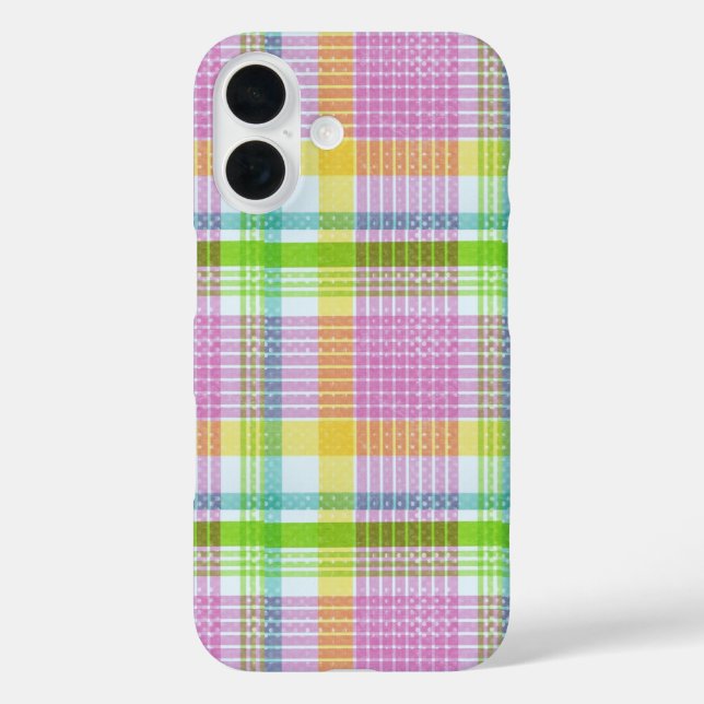 Pretty Plaid Pattern Case-Mate iPhone Case (Back)
