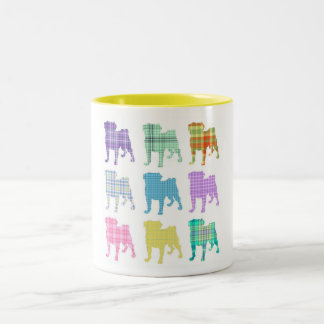 Pretty Plaid Pugs Mug