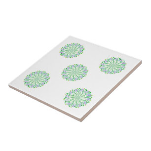 Pretty Plant Of The Ocean With Curvy Tentacles Tile
