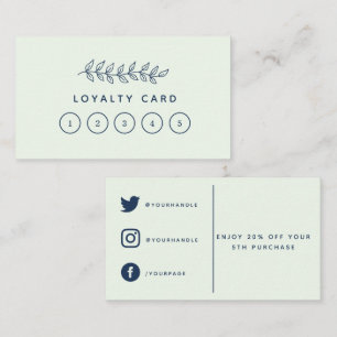 Pretty plant shop, garden loyalty card.