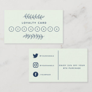 Pretty plant shop, garden loyalty card.