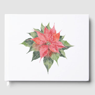 Pretty Poinsettia Guest Book