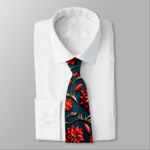 Pretty Poinsettia Tie