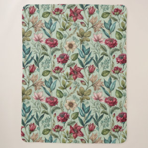 Pretty Poison Petals Sherpa Blanket