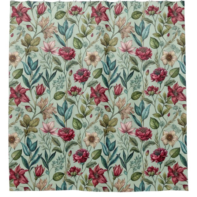 Pretty Poison Petals Shower Curtain (Front)